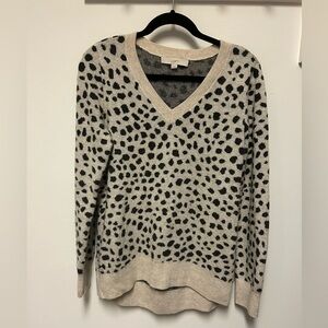 LOFT v-neck cheetah spot sweater